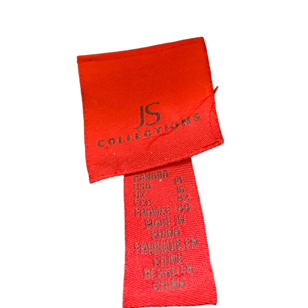 JS COLLECTIONS gold and BLk velvet jacket. USA 14 (medium). - Picture 3 of 4